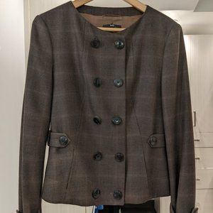 Hugo Boss 100% Wool Women’s Brown Jacket  Blazer JANIQUE Size 10 $650